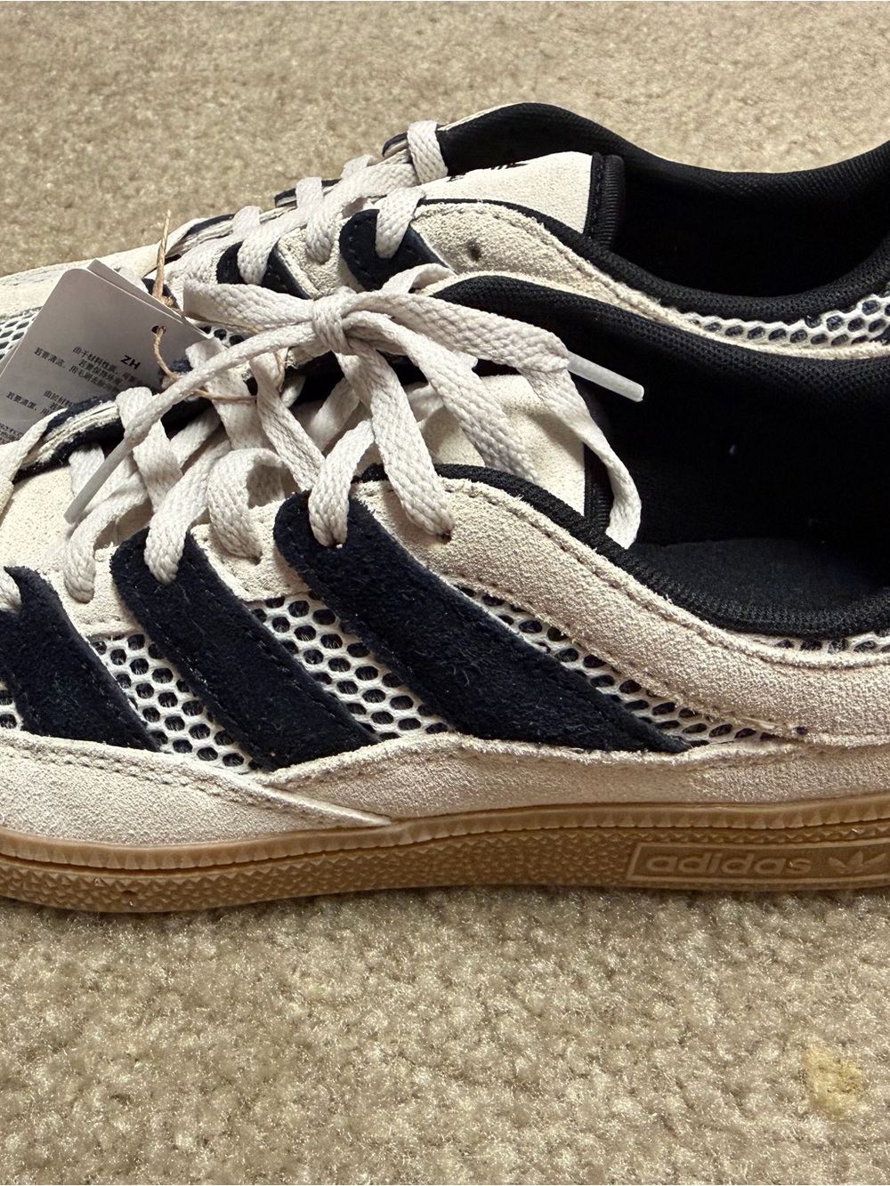 adidas White and Black Athletic Sneakers - Picture 4 of 6